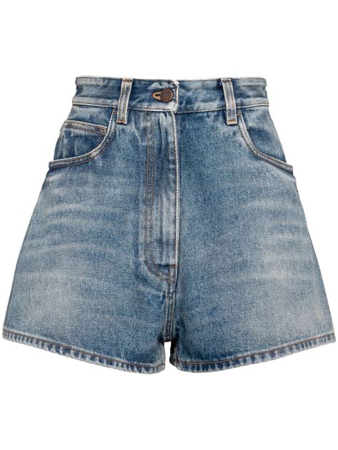 prada jeans shorts|prada denim shorts.